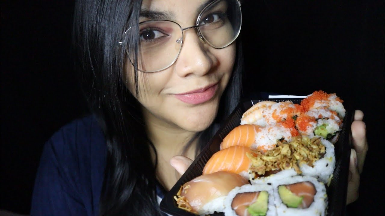 ASMR comiendo sushi 