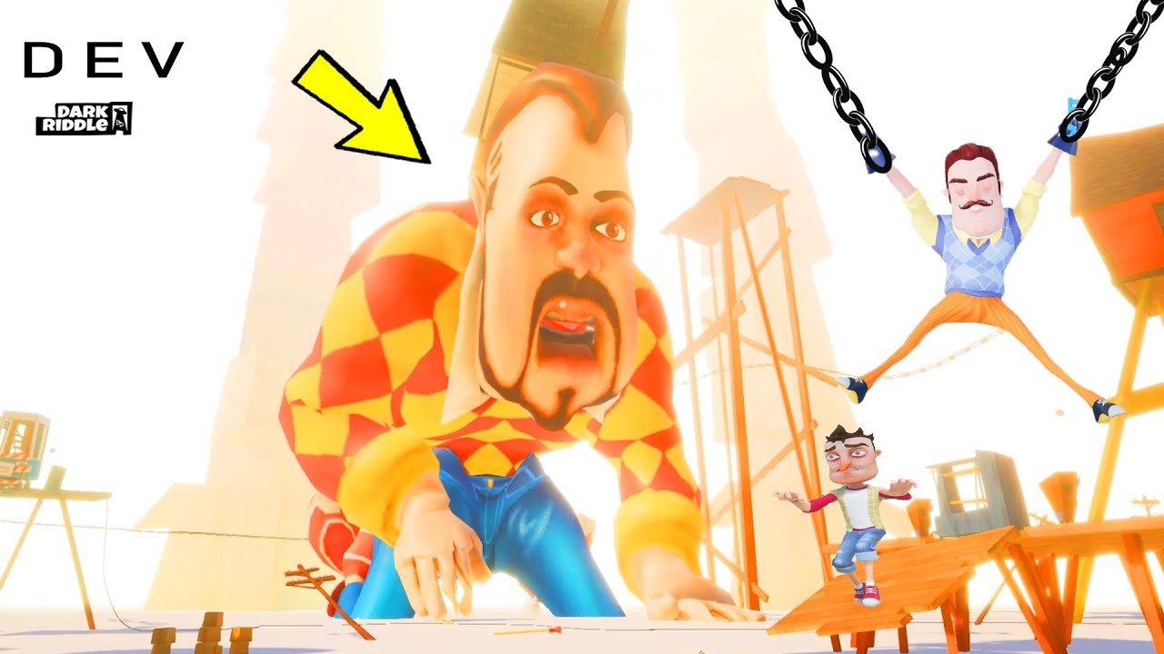 DARK RiDDLE DEV ADAM OLDU 😱 Hello Neighbor Final