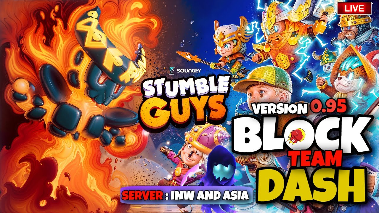 🔴STUMBLE GUYS LIVE || 🏆INW ASIA SERVER 🎉BLOCK DASH TEAM #stumbleguyslive #gaming