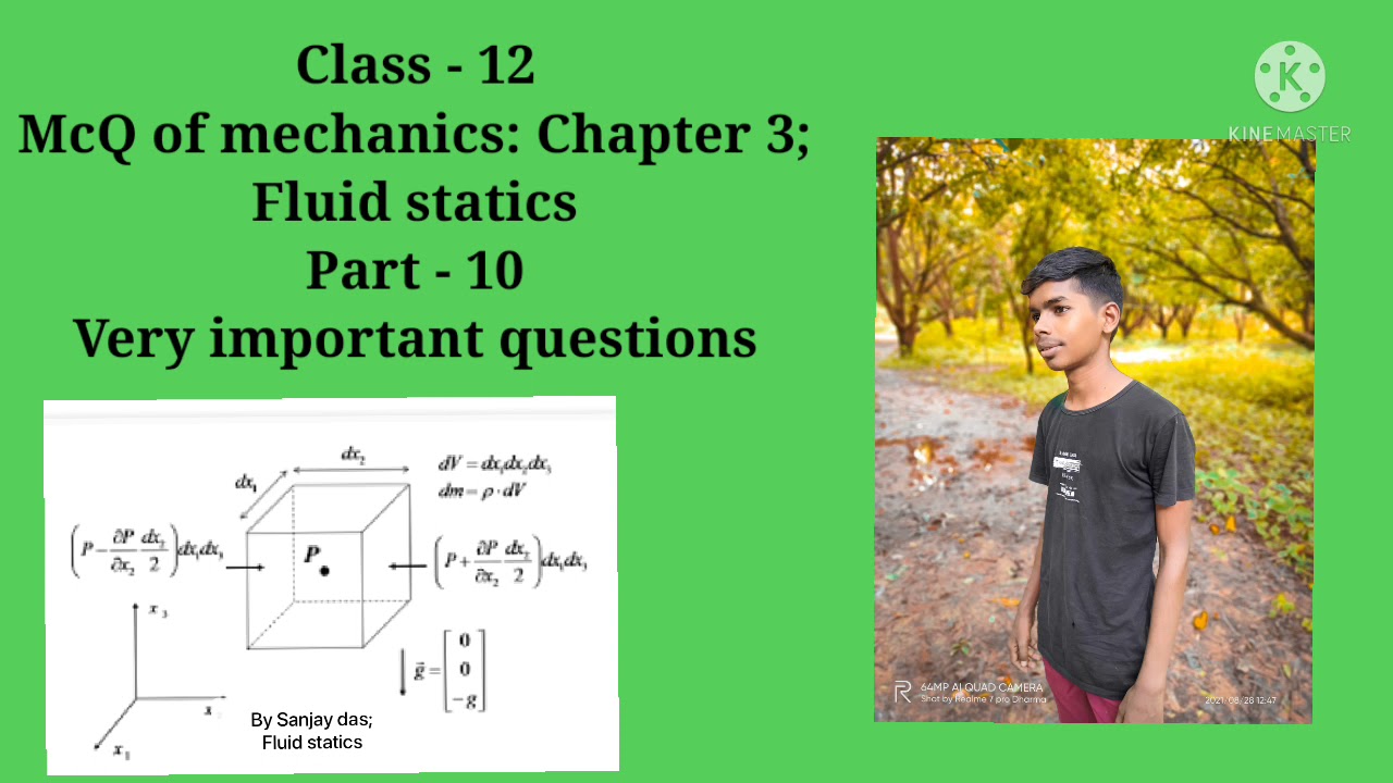 Fluid statics |McQ| Most repeated McQ question class - 12 # Top 15 questions
