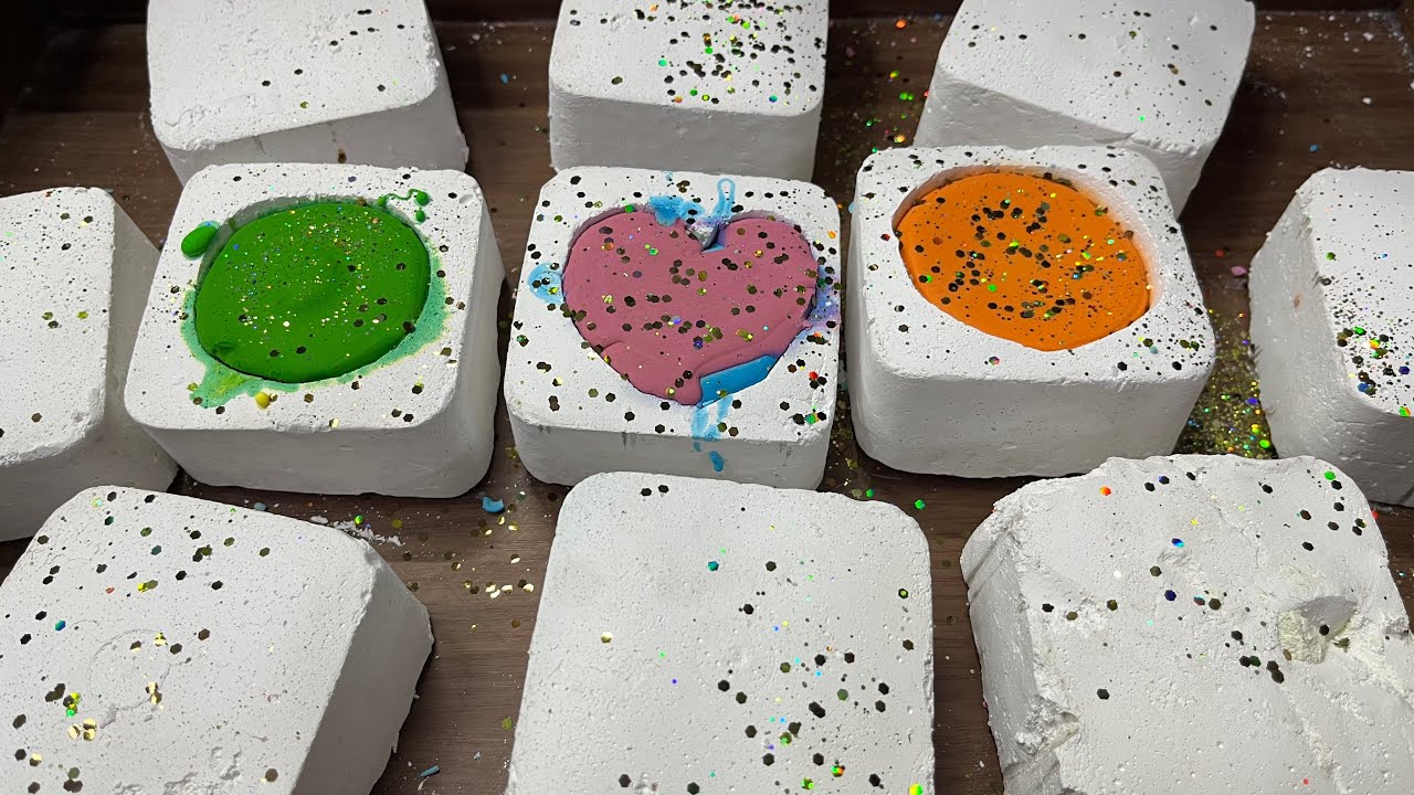 Guess the colour || cornstarch bombs || fluffy blocks 
