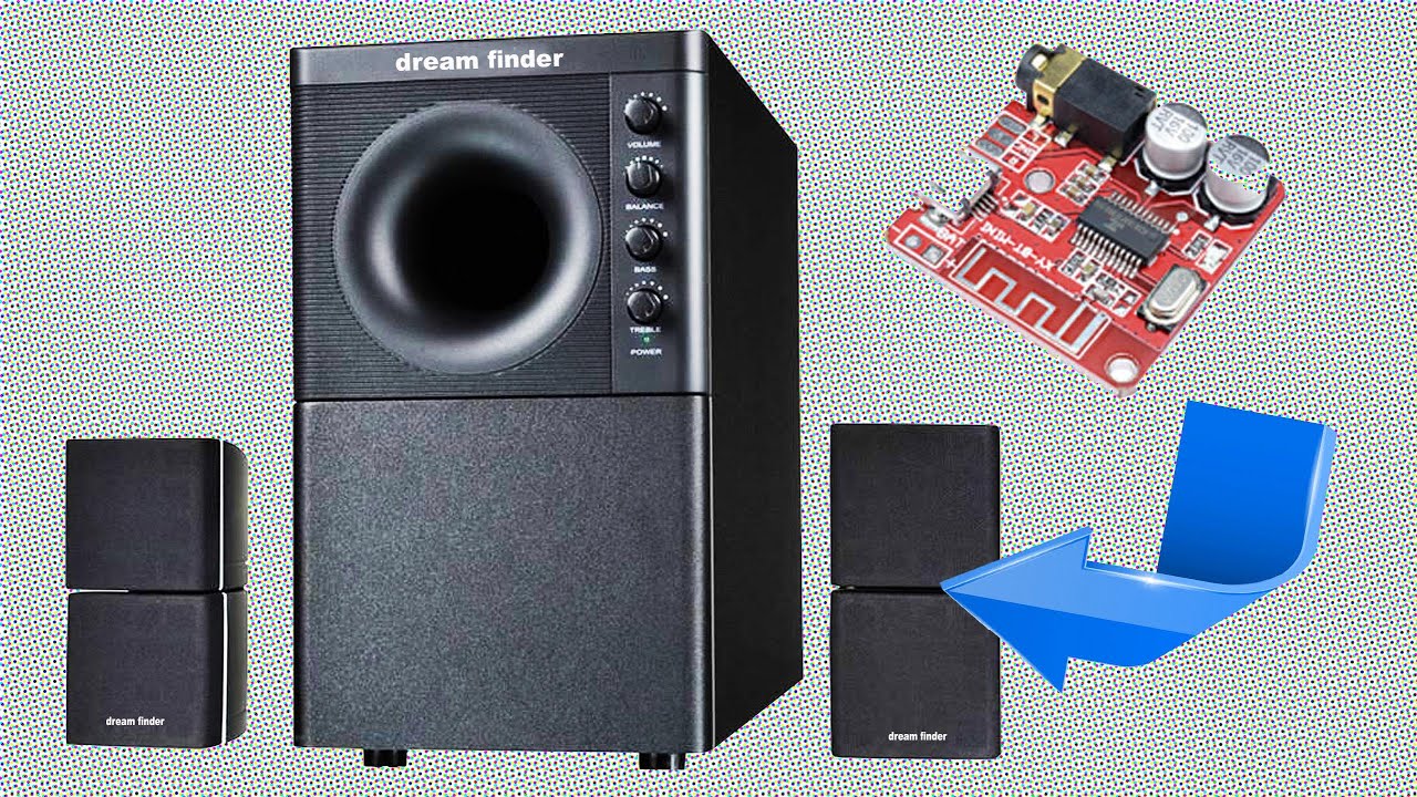 Convert Old Speaker to Bluetooth Home Theatre | Upgrade Your Home Stereo with Bluetooth Kit | Dream