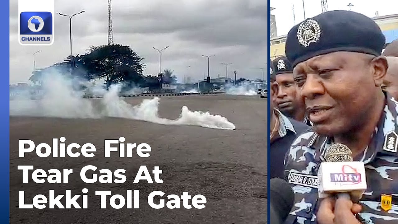 CP Addresses Protesters At Lekki Toll Gate, Police Fire Tear Gas