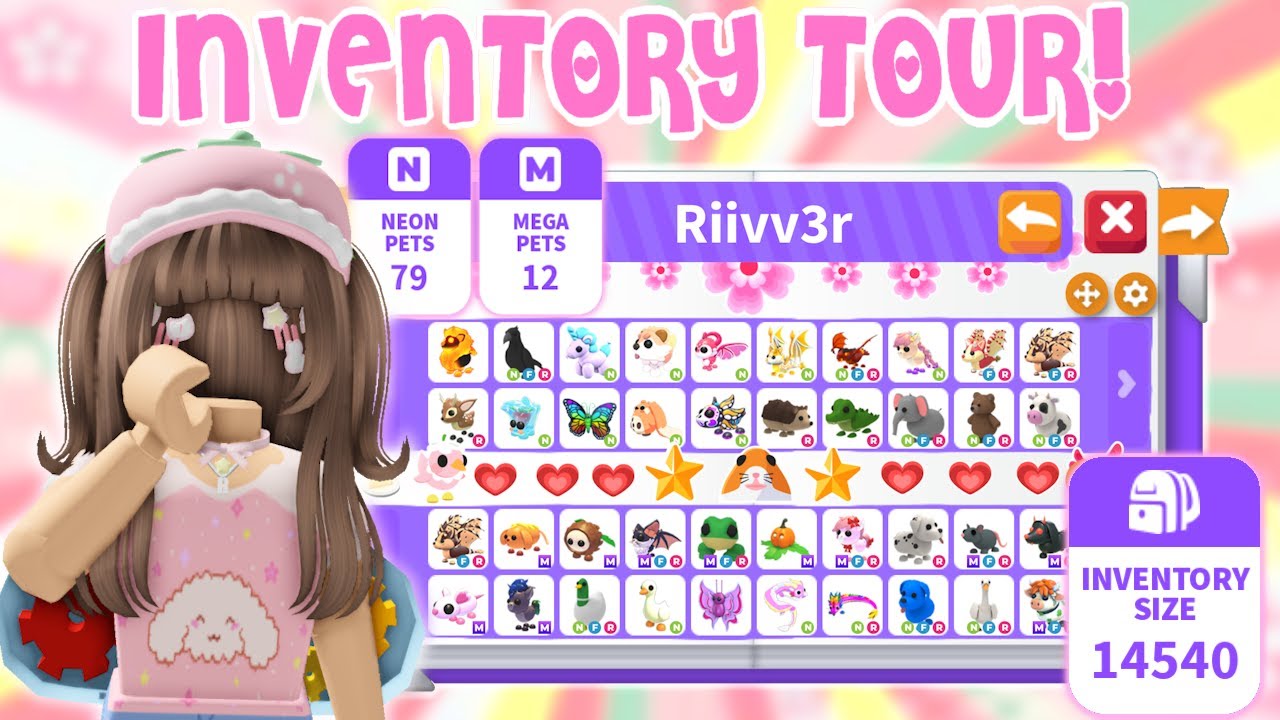 Adopt Me Inventory Tour! | Mega & Neon Pets! Roblox | Riivv3r