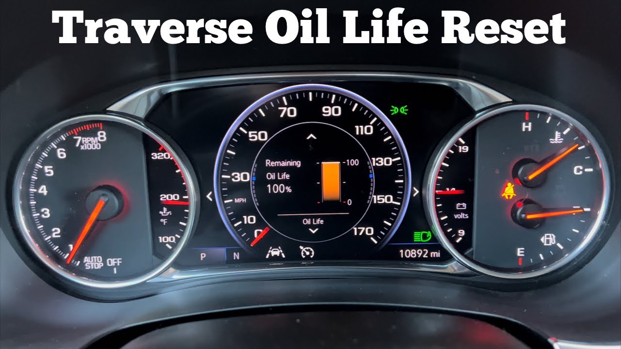 How To Reset The Oil Life On A 2018 - 2023 Chevy Traverse - Oil Change Light 100% - Chevrolet DIY