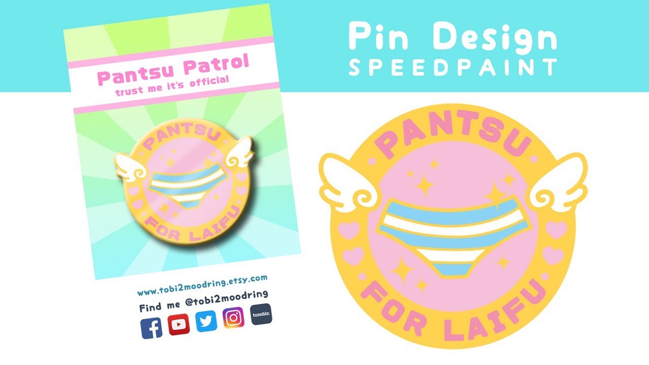 Pin Design Process Speedpaint | Design #2: Pantsu for Laifu | ★