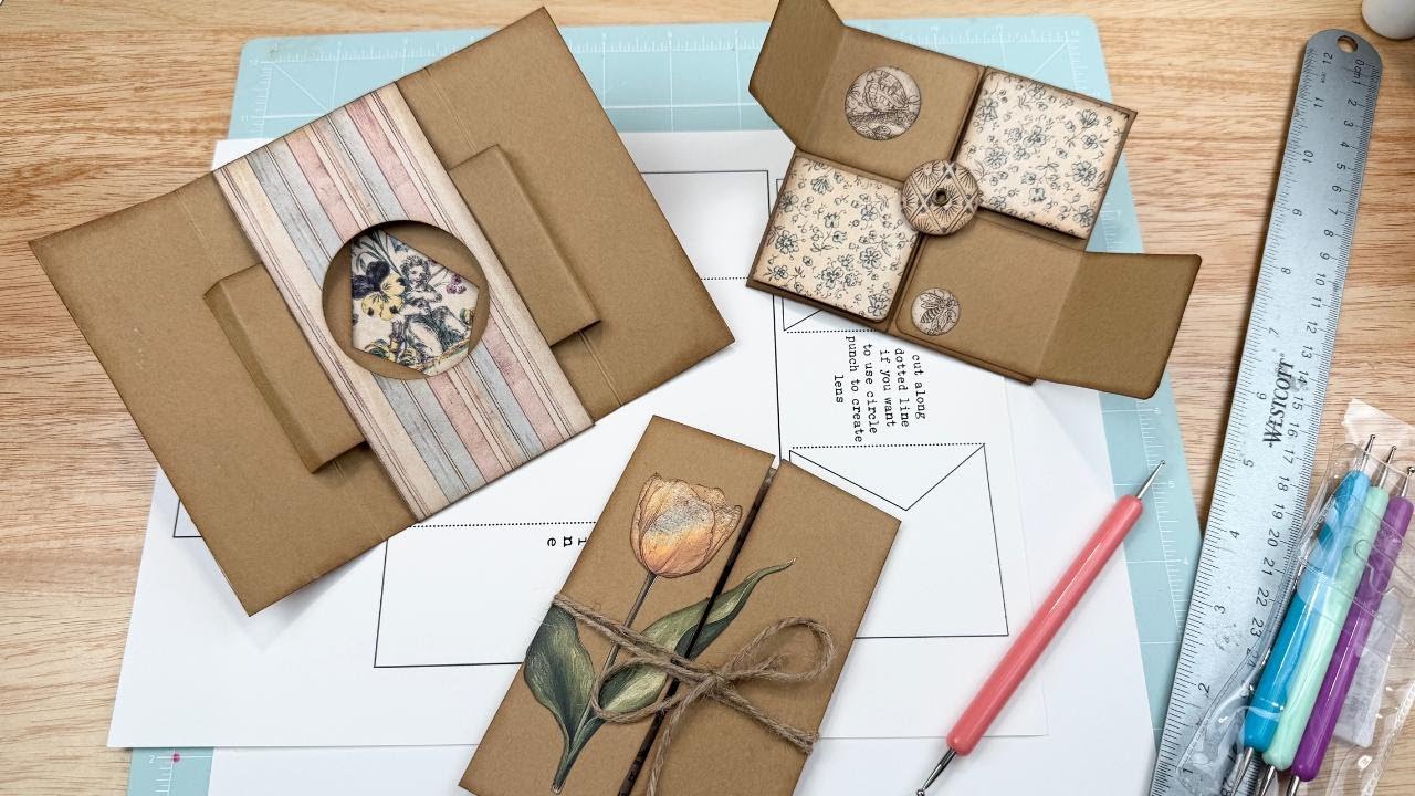 Interactive Junk Journal Ephemera ~No Measuring Templates~ Fun and Easy ~Card Making~