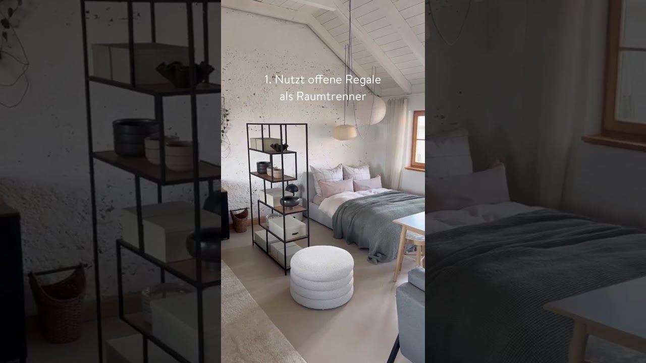 1 Zimmer Wohnung richtig einrichten 🤗 #tipps