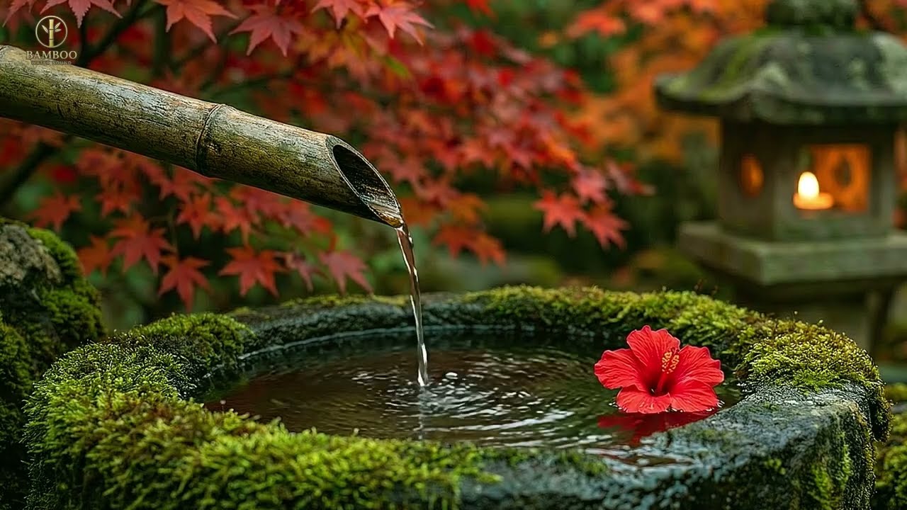 Relaxing Music with Bamboo Water Sounds 🍃 Deep Healing to Reduce Stress, Worry & Anxiety