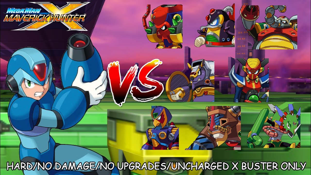 Mega Man Maverick Hunter X: все боссы за X (сложный/без урона/без улучшений/только незаряженный X...