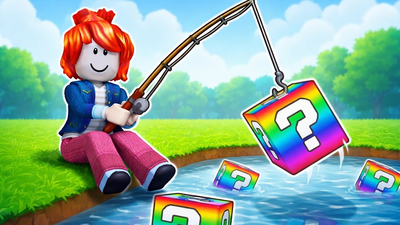 PESCA UM BLOCO DA SORTE E GANHA UM BRAINROT ROBLOX *Roubaram a minha lendária*