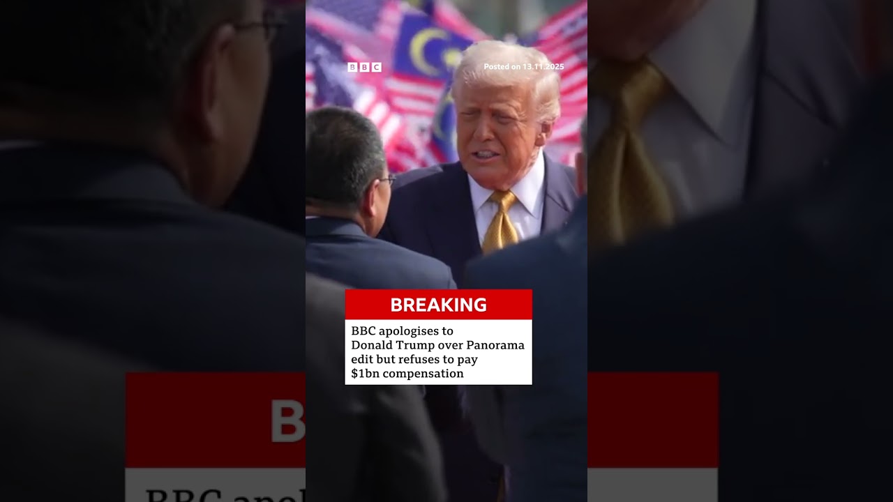 BBC apologises to Donald Trump over Panorama edit but refuses to pay $1bn compensation. #BBCNews