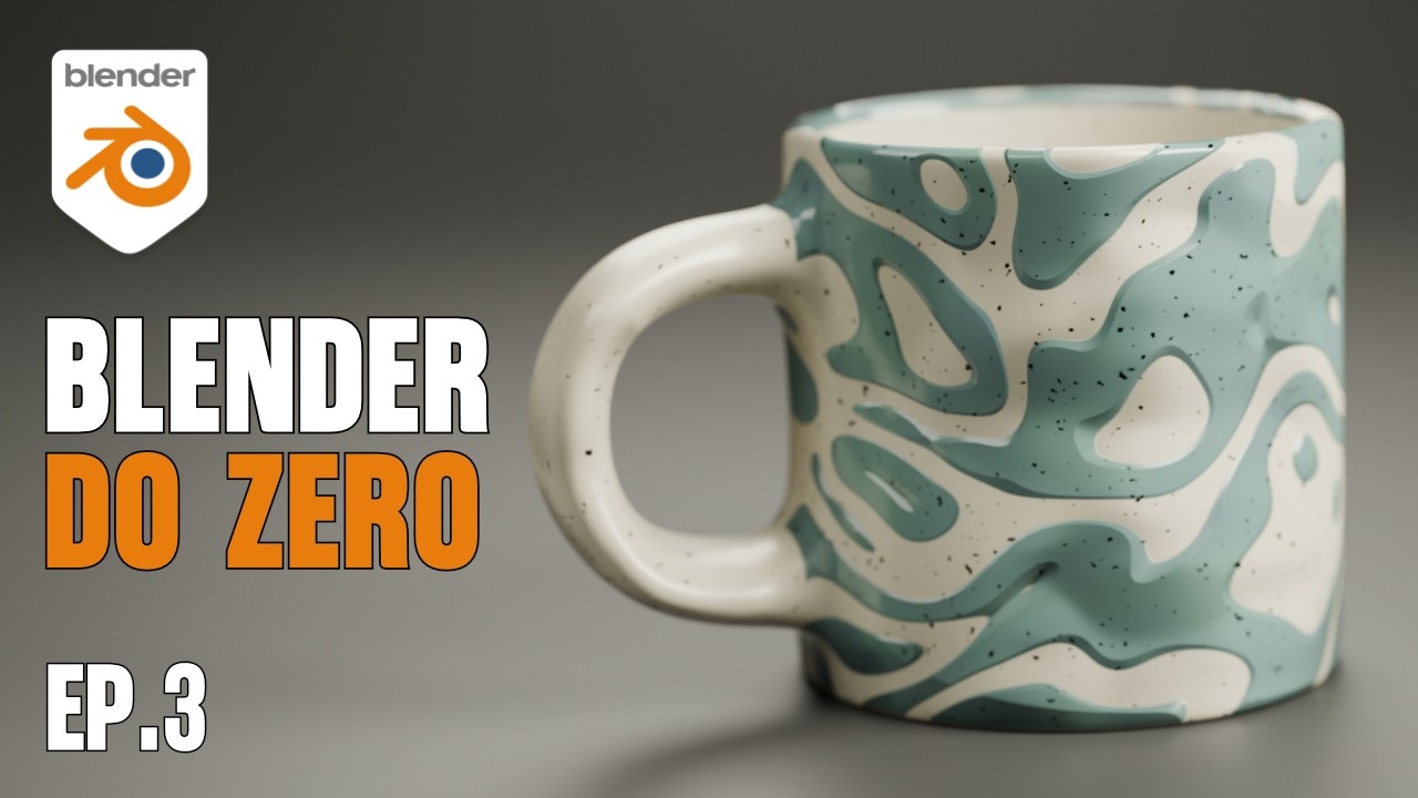 Texturização no Blender 5.0 | Caneca de Cerâmica Passo a Passo – EP.3 [Curso Completo em Português]