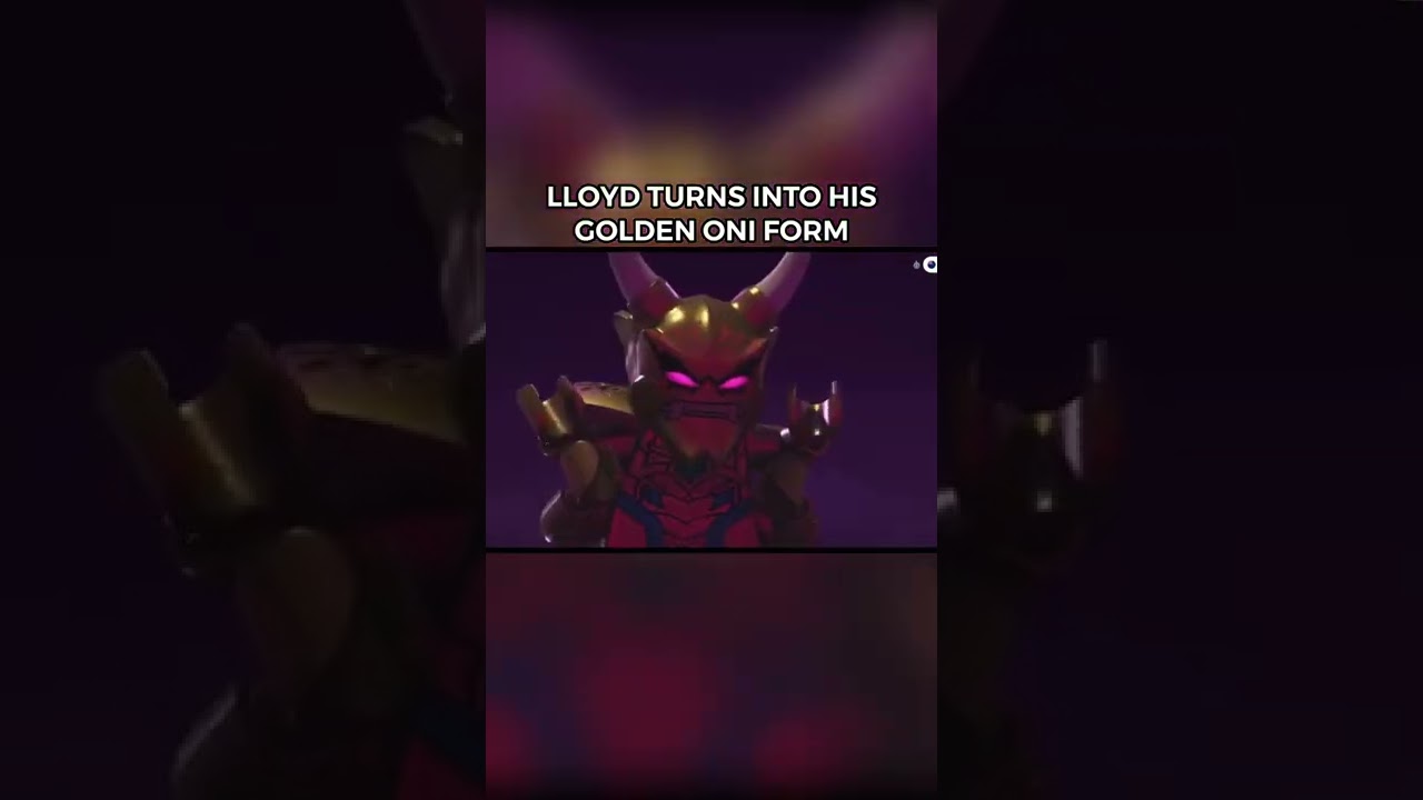 Lloyd Turning Into His Golden Oni Form 👑 #ninjago #lego #legoninjago #shorts