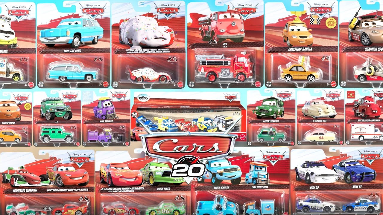 Disney Cars 2026 Diecast Card Edits (Final Edits)  Singles,2-packs,5-pack 20th-anniversary 