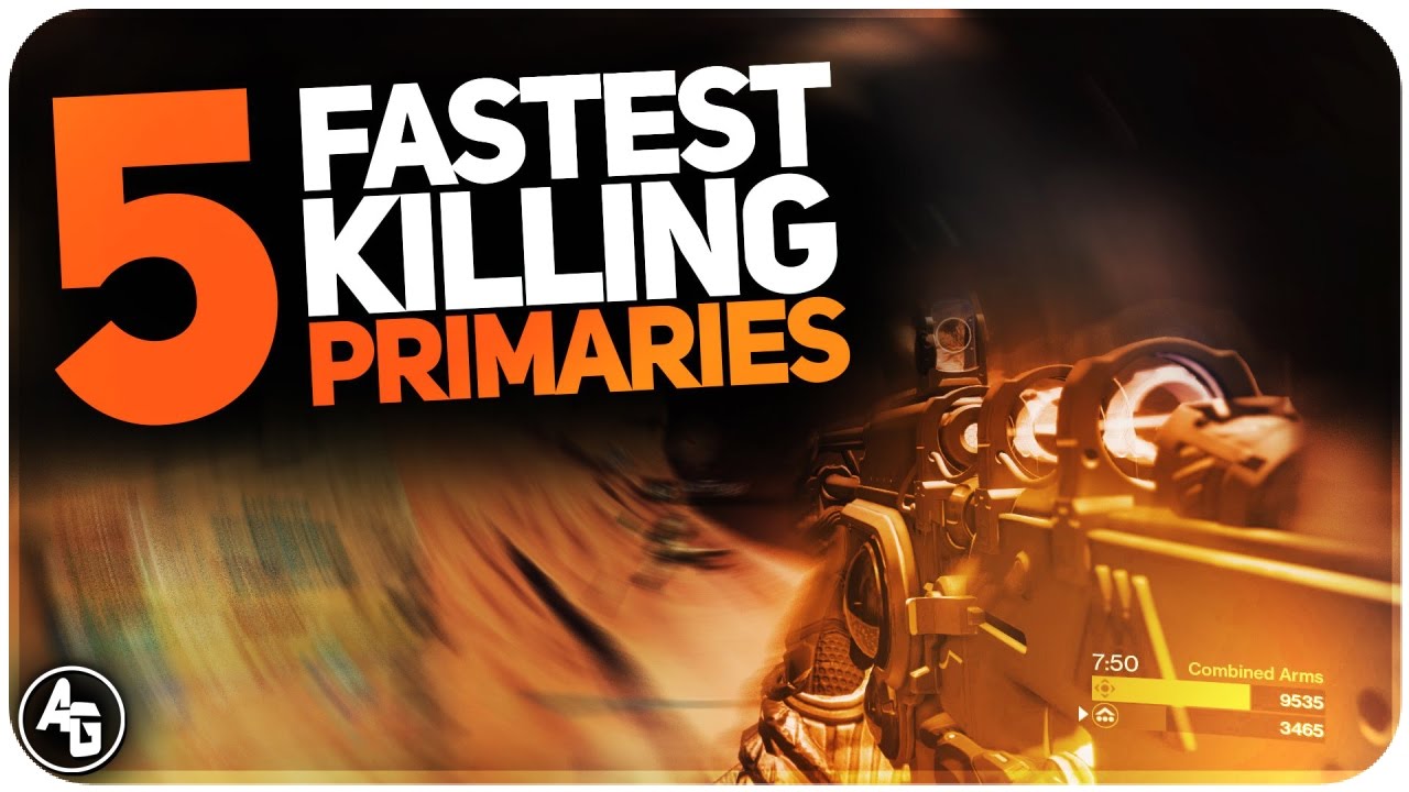 Destiny Top 5 Fastest Killing Primaries // Best time to kill primary weapons