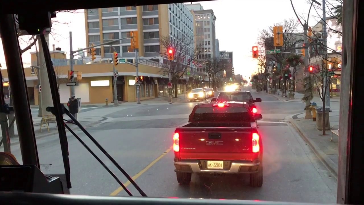 Driving Downtown Windsor to Highway 401