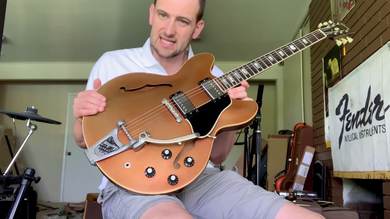1967 Gibson ES-335 Gold Faded Sparkling Burgundy