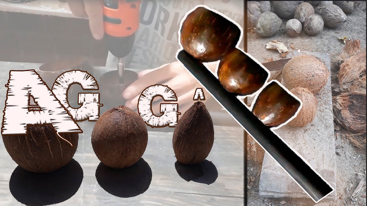 Agogô artesanal de coco
