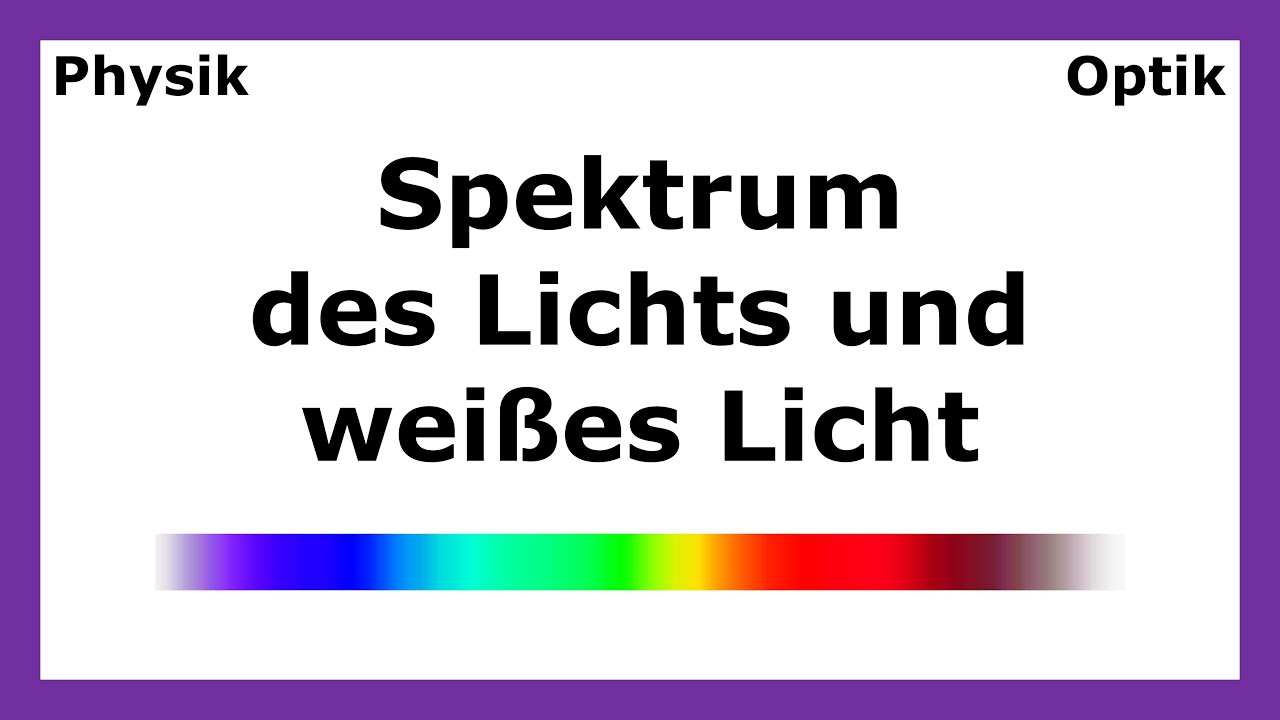 Spektrum des Lichts und wei&szlig;es Licht