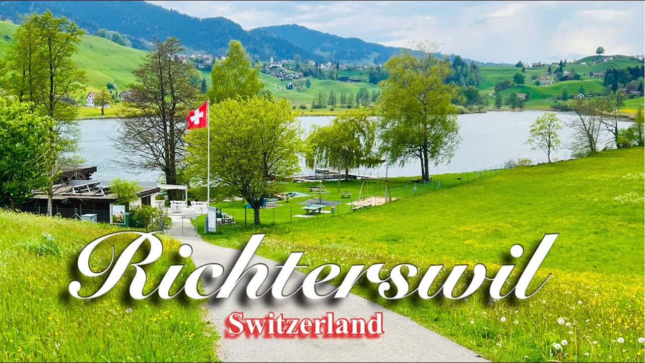 Dreamland Switzerland 4K | Cloudy day in Richterswil - municipality in switzerland