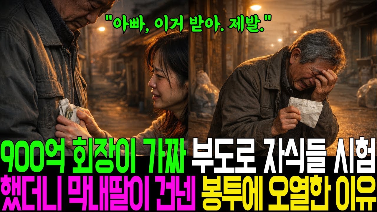 900억 회장이 가짜 부도로 자식들 시험했더니   막내딸이 건넨 봉투에 오열한 이유 | 노후사연 | 감동사연 | 사연라디오 | 오디오북