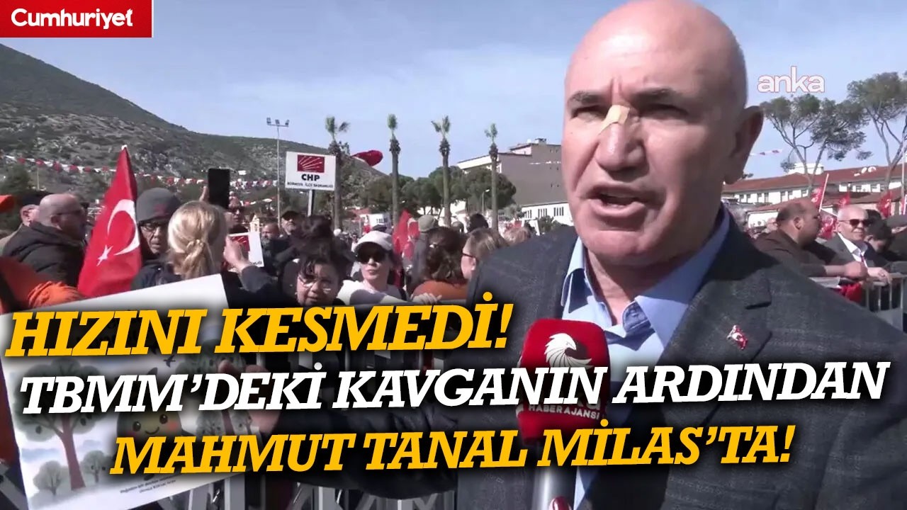 TBMM’de burnuna darbe almıştı! Mahmut Tanal Milas mitinginde hız kesmedi