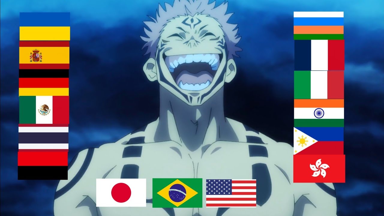 Ryomen Sukuna in 15 Diferentes Idiomas - Jujutsu Kaisen 