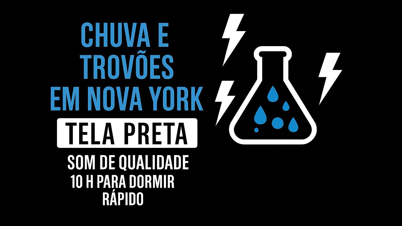 Chuva e Trovões em Nova York, a Tarde, Tela Preta, 10 Horas para Dormir | Laboratório Noturno
