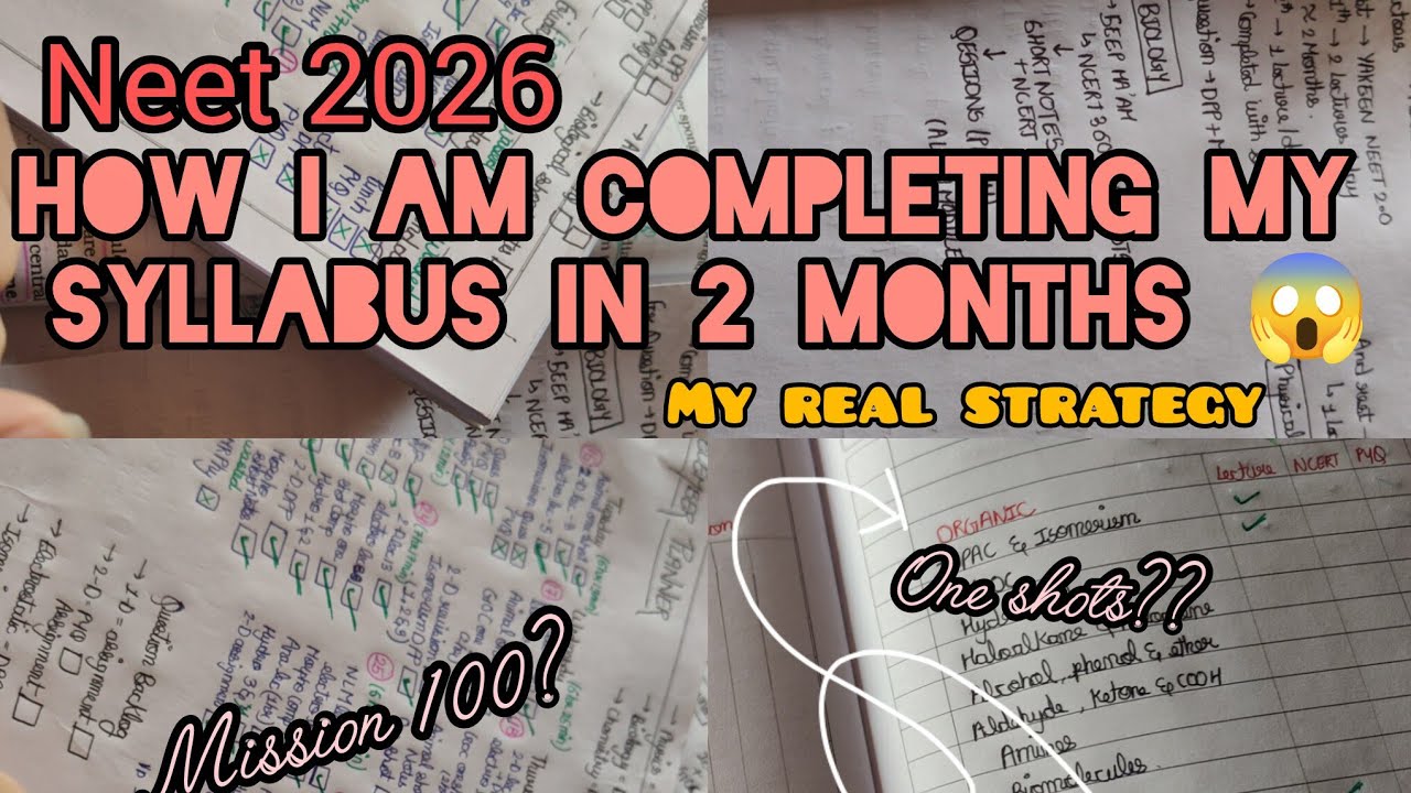 How I am completing my syllabus in 2 months🤯📚 #neet2026 #neetaspirents 