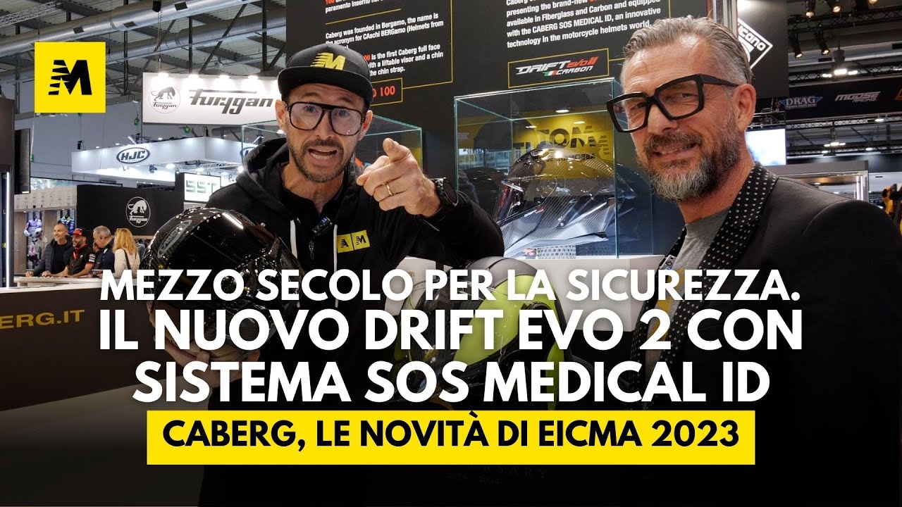 Caberg: mezzo secolo per la sicurezza. Il nuovo Drift Evo 2 con sistema SOS MEDICAL ID