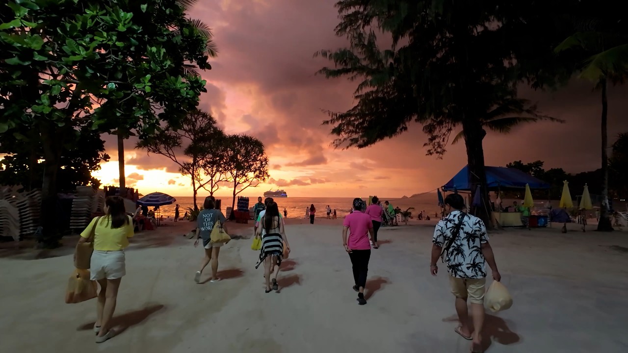 4K HDR Patong Beach Walking Tour | Phuket, Thailand