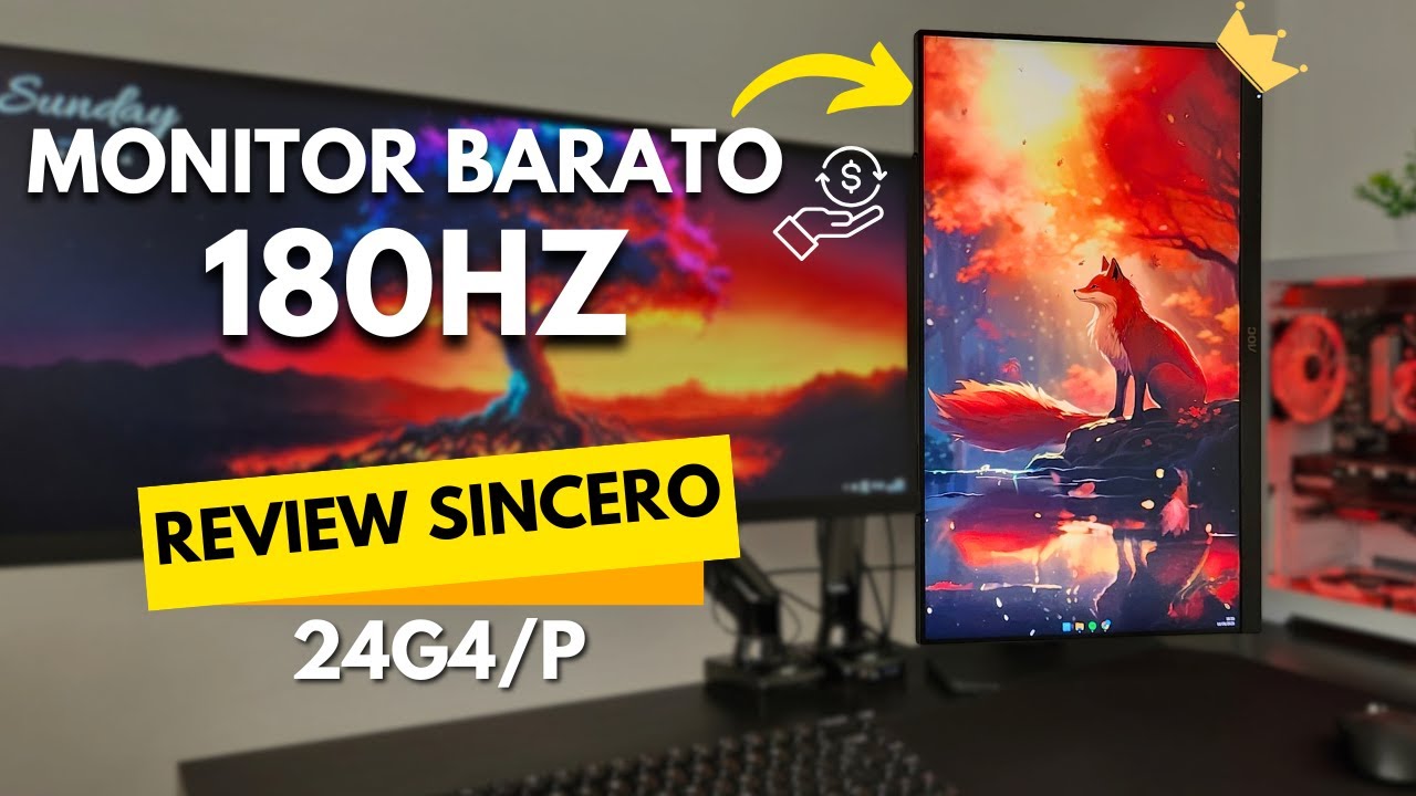 AOC 24G4/P Review Sincero | Melhor Monitor Gamer IPS 180Hz e Como Usar como Segundo Monitor