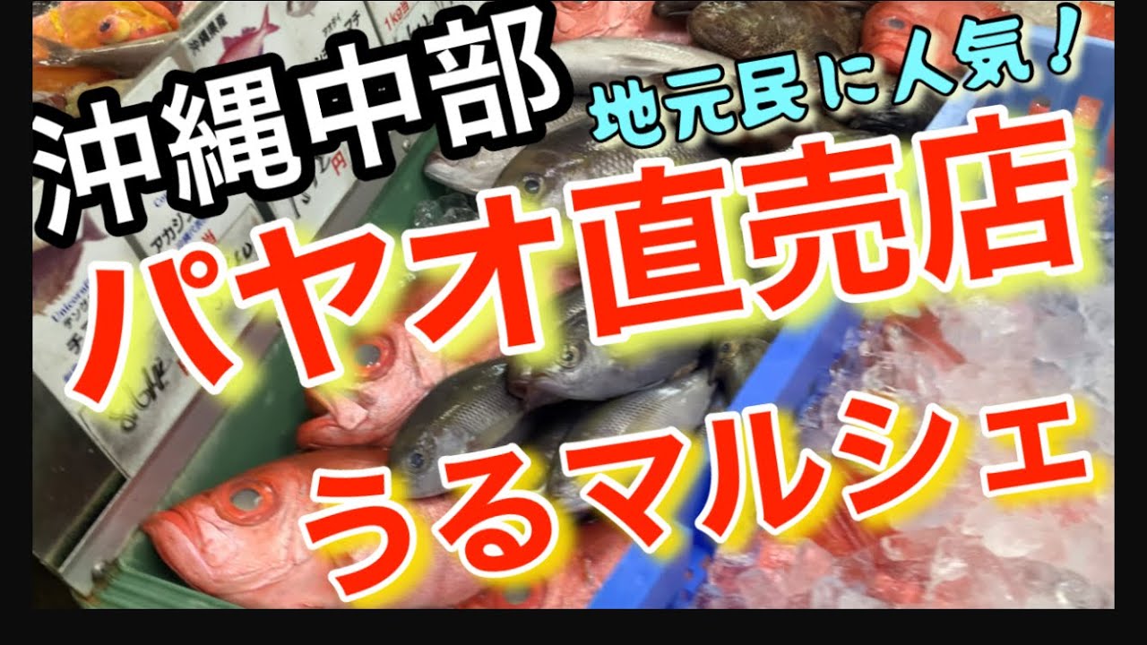 【沖縄観光】地元民に大人気！沖縄市泡瀬パヤオ直売店　うるマルシェ　新鮮な魚お野菜フルーツ！！