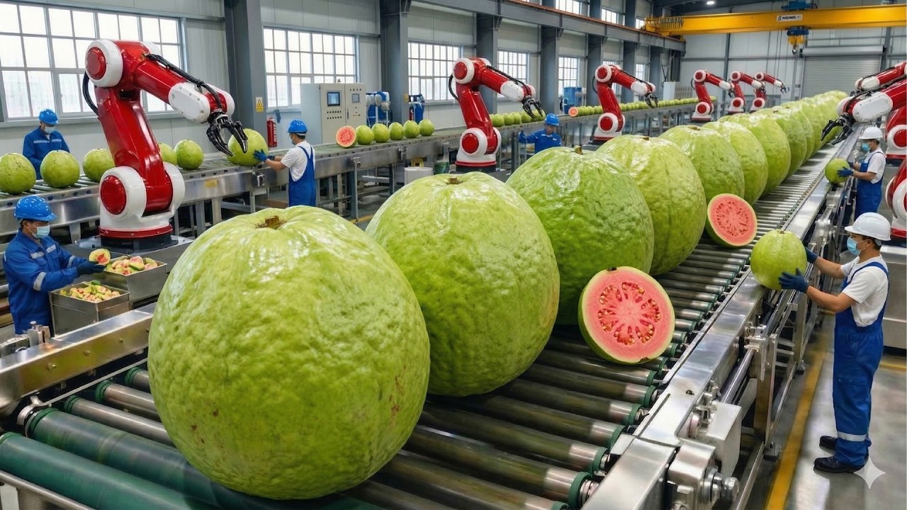 Как гуава перерабатывается в сок и пищевые продукты | Полный процесс