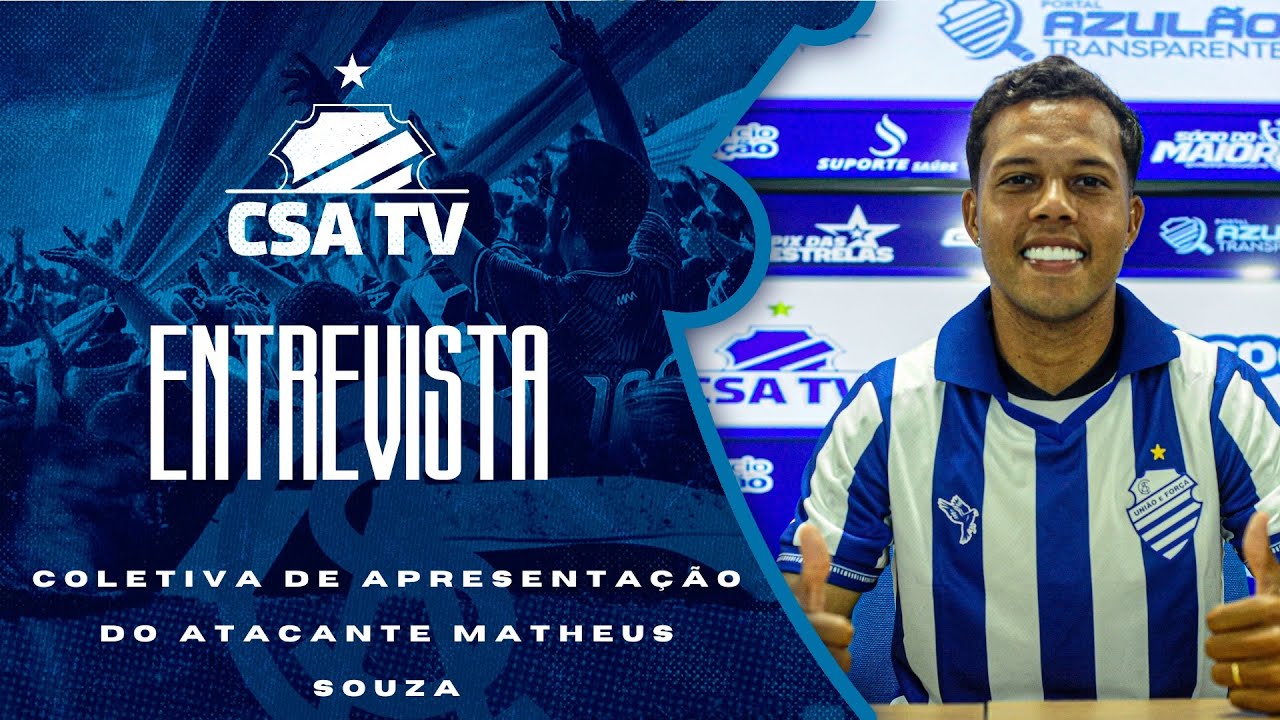 Coletiva de apresenta&ccedil;&atilde;o do atacante Matheus Souza: 18.12.25 - CSA TV