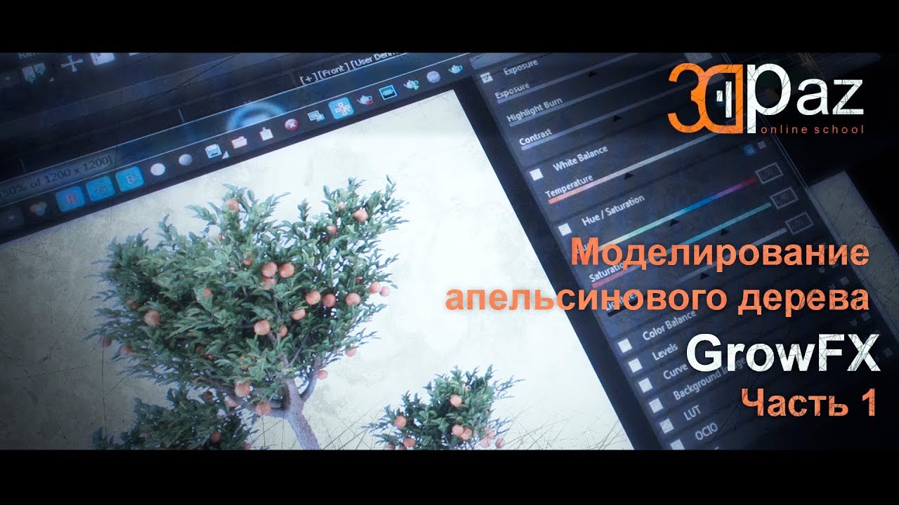 Урок по моделированию апельсинового дерева с GrowFX в 3ds Max. Часть 1