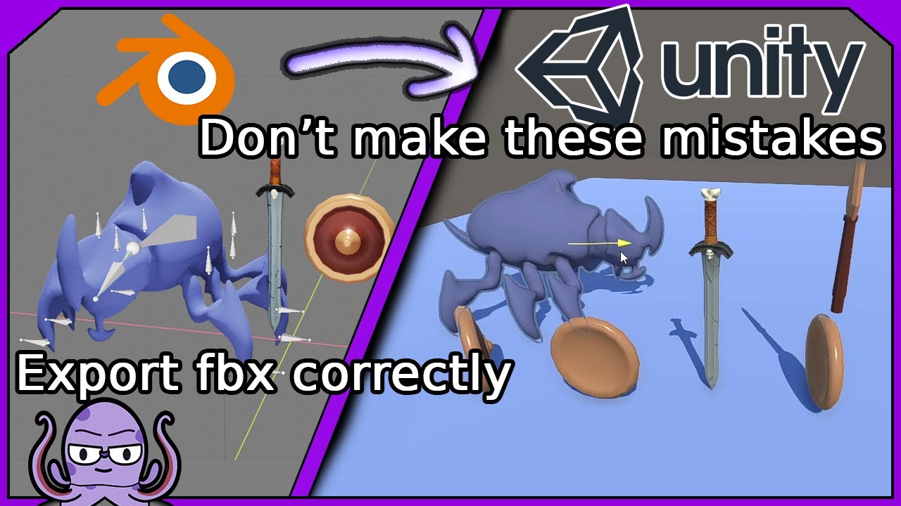 Export 3D models to Unity | Blender FBX settings