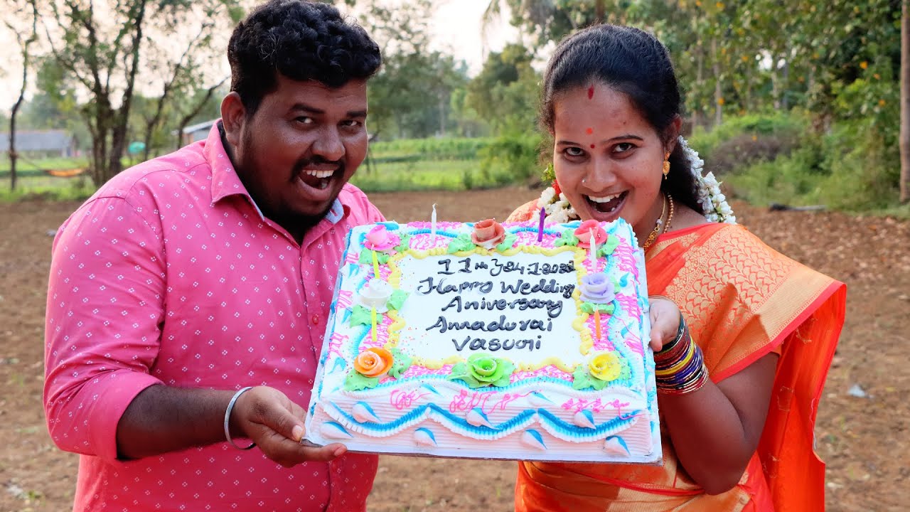 11th WEDDING ANNIVERSARY CELEBRATION | Village BABYS and My Family with Mutton Biryani Virunthu