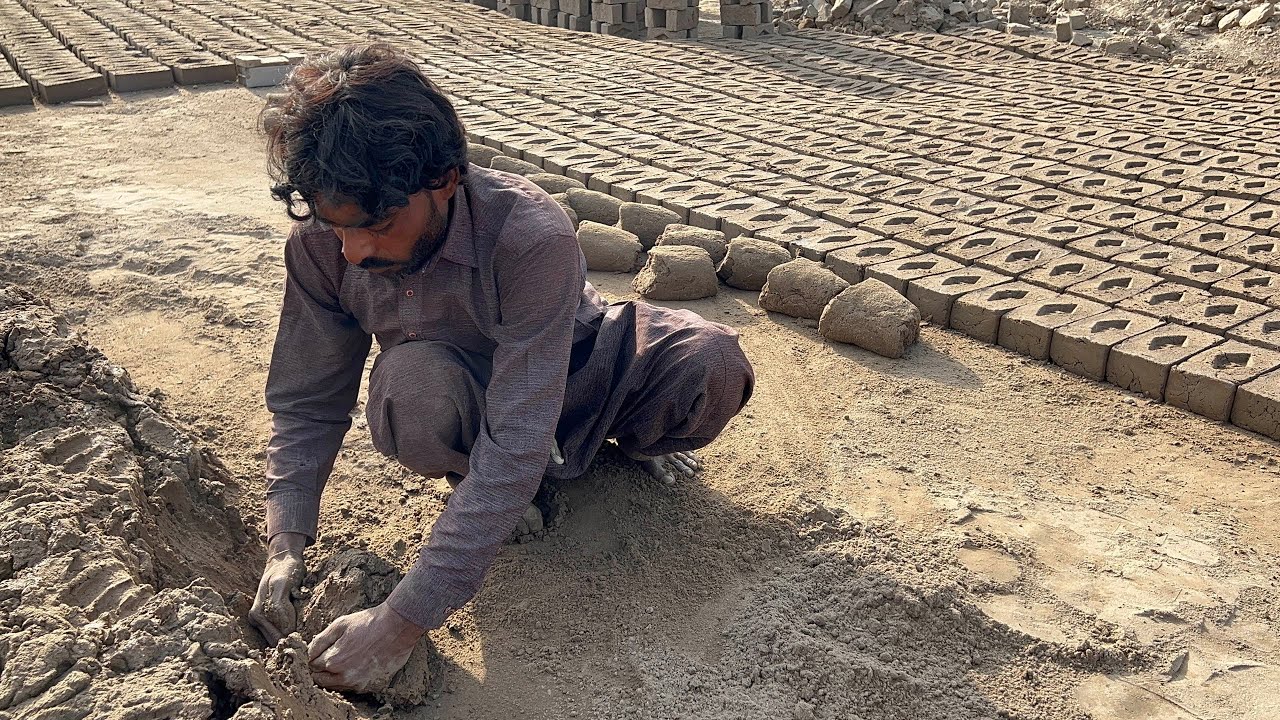 Traditional Brick Factory | Poor Labour Amazing Work | Handmade Bricks |ASMR #bricks #handmadebricks