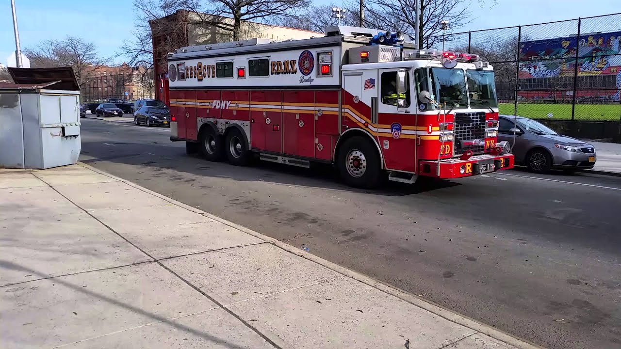 FDNY Rescue 2, Engine 234, and Ladder 123 respond to Box 0925
