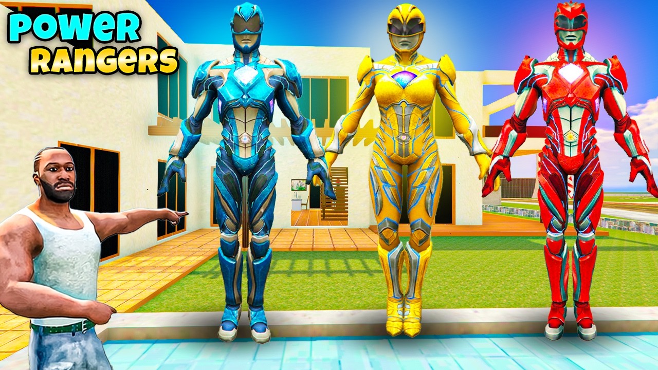 Stealing Every POWER RANGER SUIT In INDIAN BIKES DRIVING 3D
