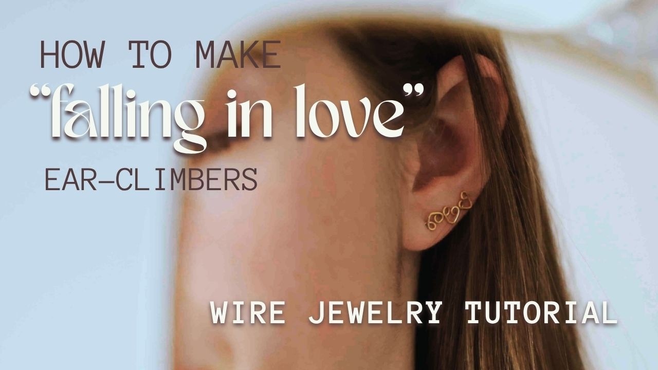DIY Hearts Ear-climbers