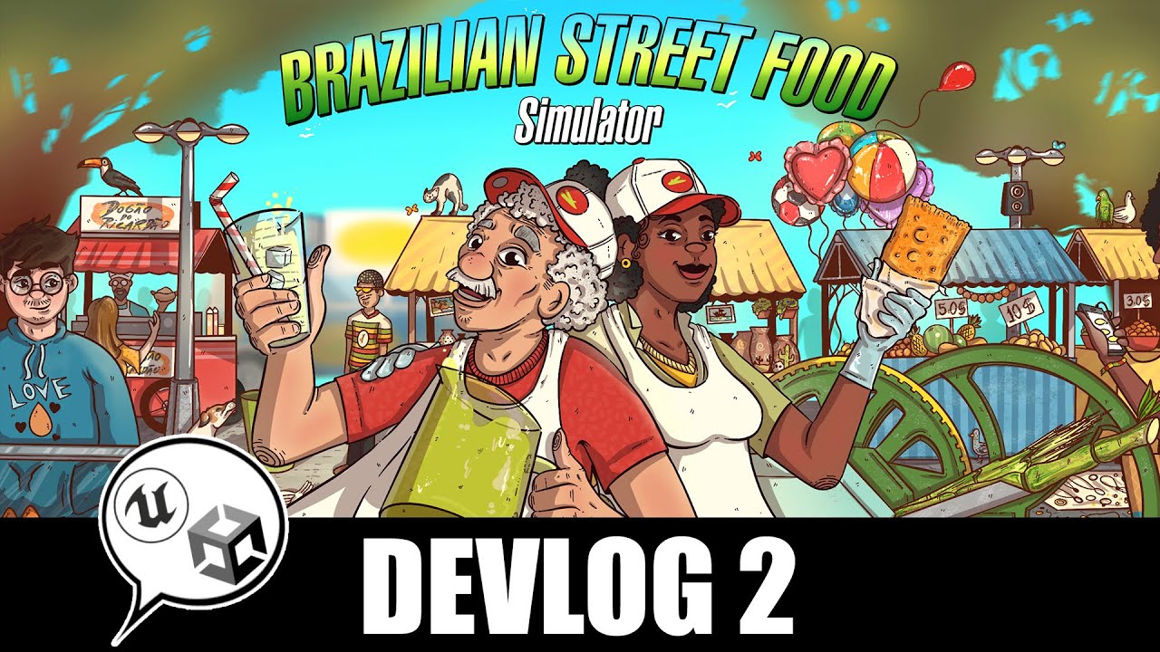 Jogo Sandbox de Caldo de Cana e Pastel liberdade total - Brazilian Street Food Sim Devlog #2