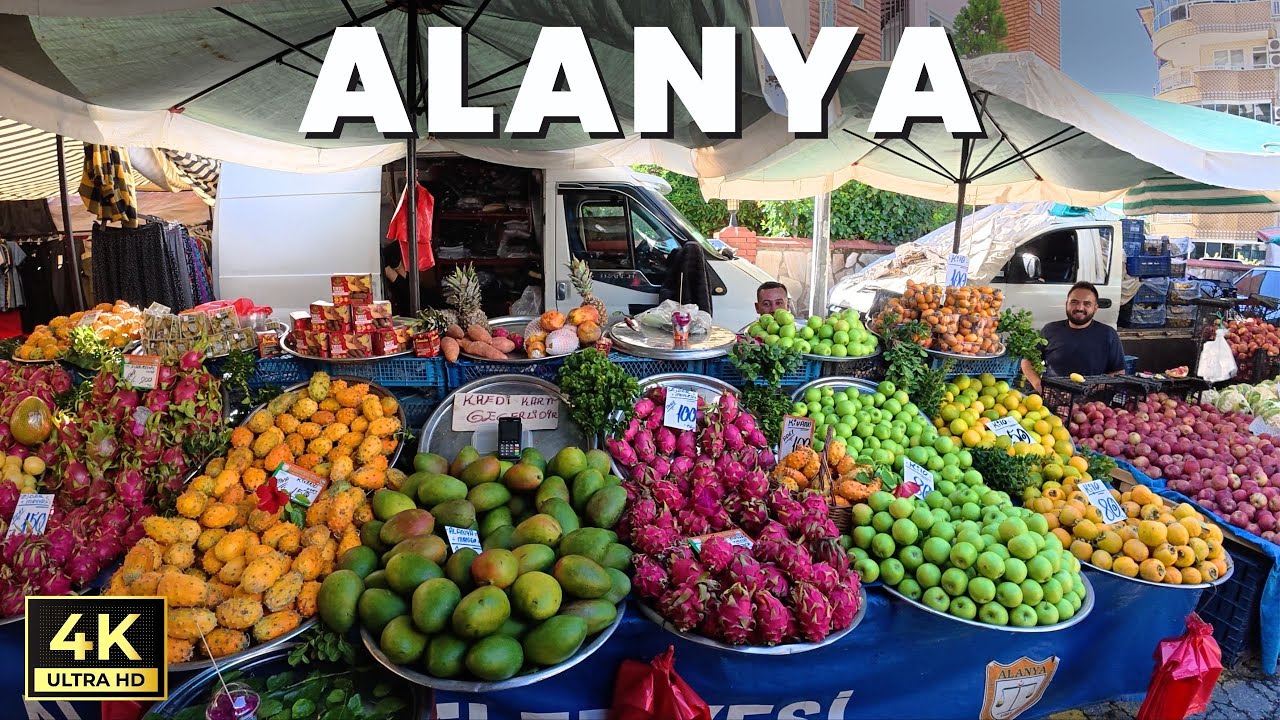 Alanya Tosmur Thursday Market | Antalya Turkey | [4K HD]