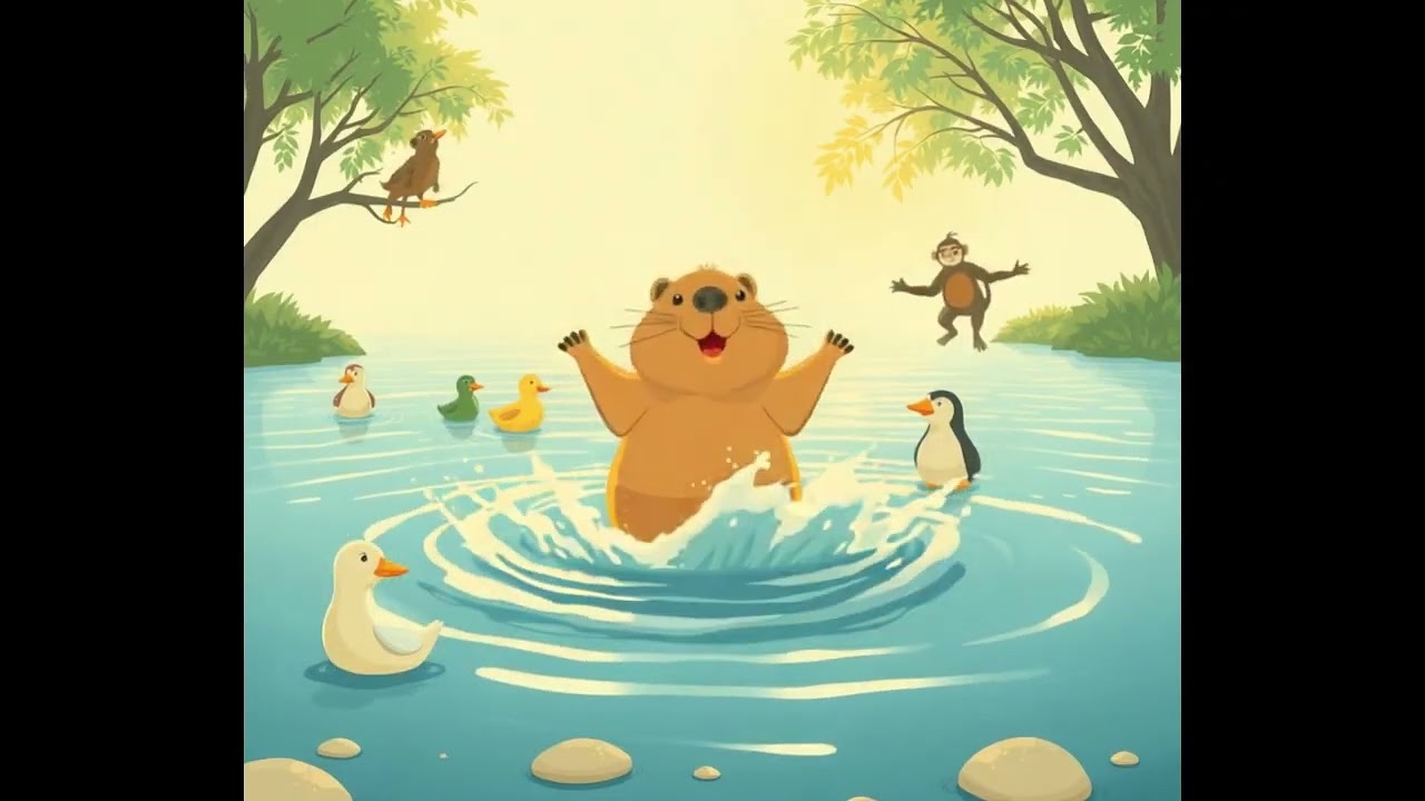 🎵 Wesoła Kapibara | Radosna Piosenka dla Dzieci 🦫🌞