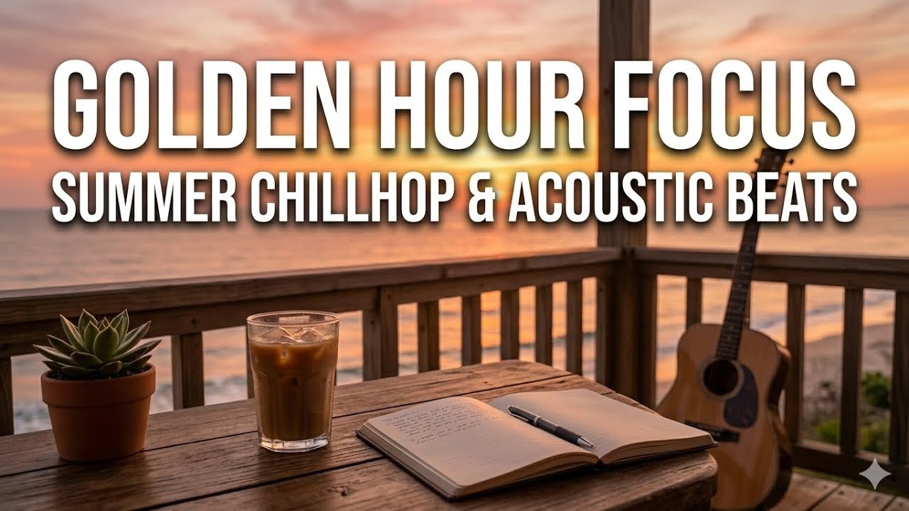 Sunset Chillhop & Acoustic Beats 🌅 Relaxing Focus and Flow State