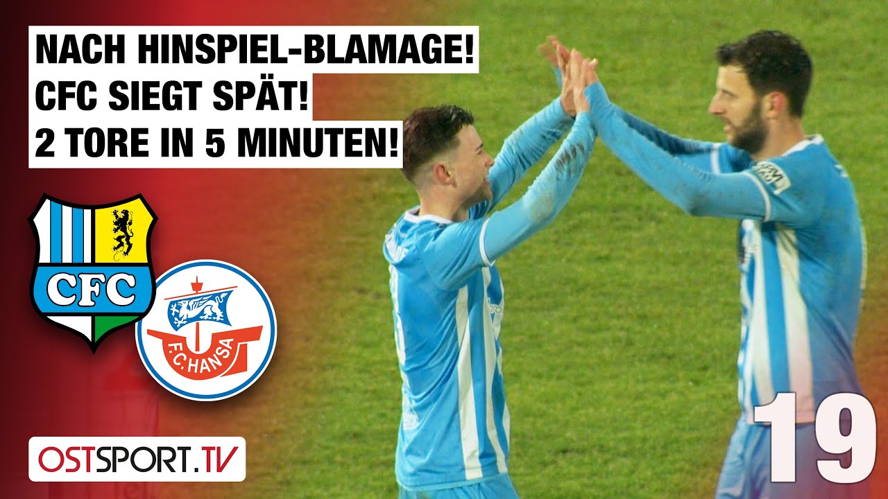 Revanche für das 1:6! CFC siegt spät: Chemnitzer FC - FC Hansa Rostock II | Regionalliga Nordost