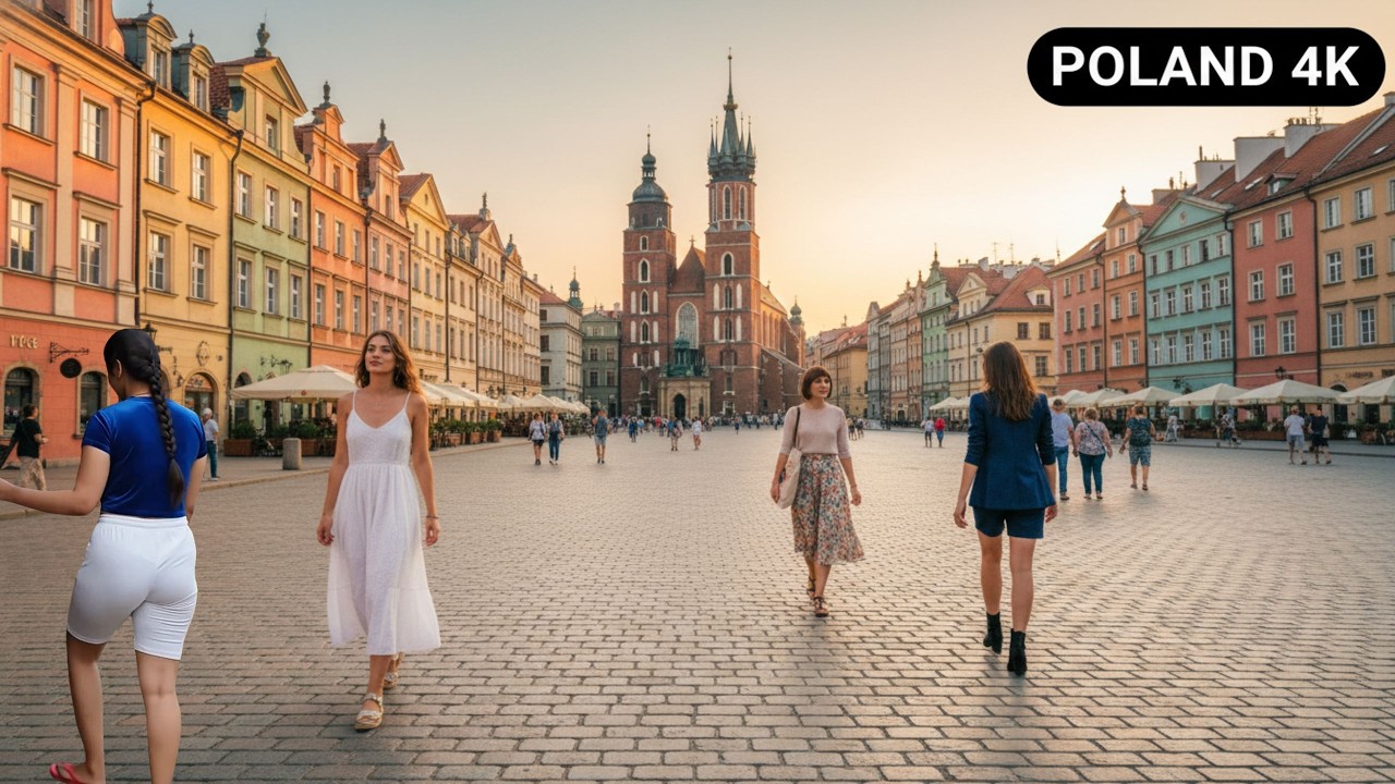 Poland 4K Walking Tour 🇵🇱 | Historic Cities, Market Squares & City Walk
