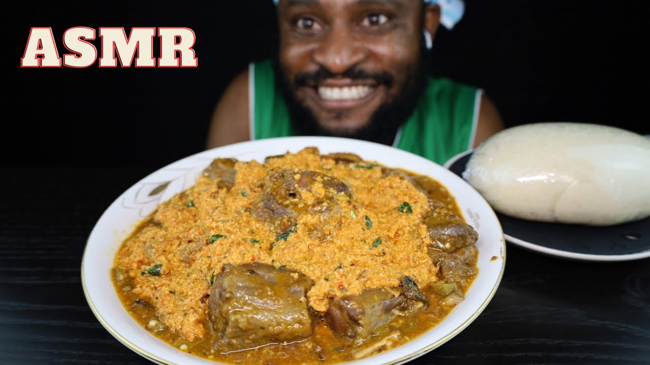Mukbang Oxtail Ogbono & Egusi.My favorite Nigeria Food mukbang Eating Show. Oshioo!